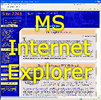 Thumbnail of annotated page of Internet Explorers rendering of this page.  It shows the problems of IEs rendering of this page.